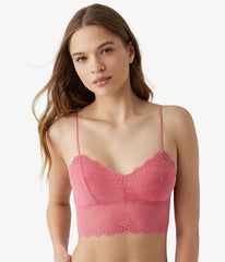 Inspired Eyelet Bralette: Slate Rose