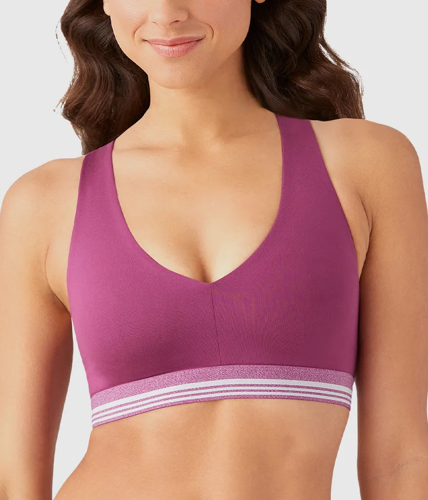 b.active Racerback Sport Bralette: Raspberry Coulis