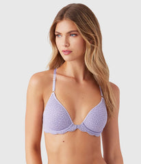 Untamed Front Close T-Shirt Bra: Lavender Gray