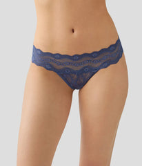 Lace Kiss Thong: Crown Blue