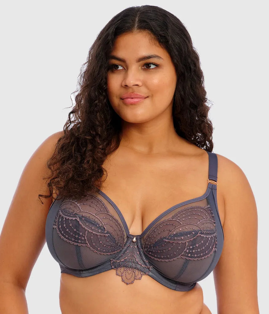 Priya Plunge Underwire Bra: Storm