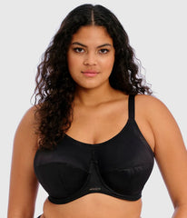 Energise Full Figure Underwire Sport Bra: Black