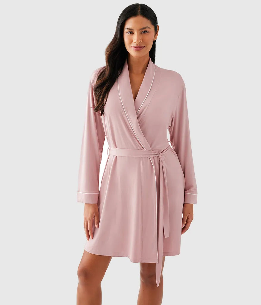 Lease to Lounge Robe: Blush Pink