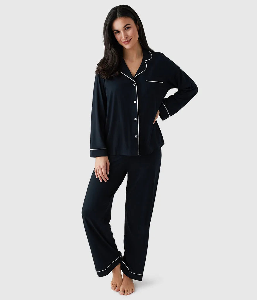 Lease to Lounge Pajama Set: Black