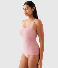 Understated Cotton Tank: Rose Elegance