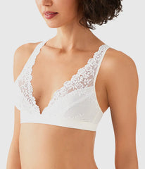 Embrace Lace® Wire Free Bralette: Delicious White