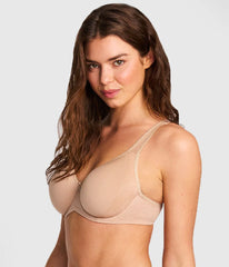Retro Chic Underwire T-Shirt Bra: Toast