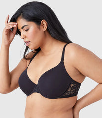 French Garden Seamless Underwire T-Shirt Bra: Black