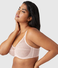 Retro Chic Full Figure Underwire Bra: Rose Dust