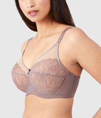 Retro Chic Full Figure Underwire Bra: Cappuccino