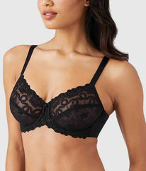 Renaissance Rose Underwire Bra: Black