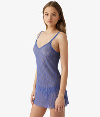 Lace Kiss Chemise: Indigo Blue
