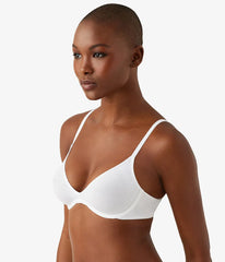 Cotton To A Tee Scoop Underwire Bra: White
