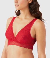 No Strings Attached Bralette: Crimson Red