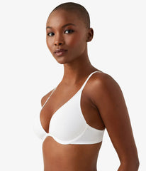 Cotton To A Tee Plunge T-Shirt Bra: White