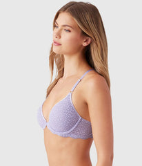 Untamed Front Close T-Shirt Bra: Lavender Gray