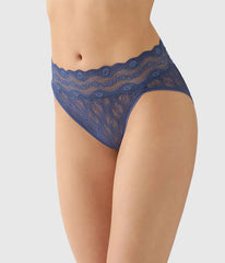Lace Kiss Hi-Leg: Crown Blue