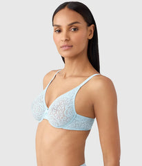 Halo Lace Underwire Bra: Soft Sky