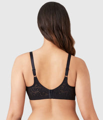 Halo Lace Full Figure Underwire Bra: Black
