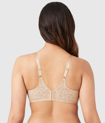 Halo Lace Full Figure Underwire Bra: Toast