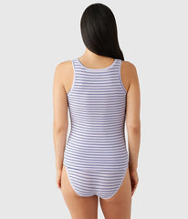 Understated Cotton Tank: Orchid Petal Stripe