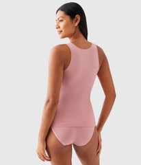 Understated Cotton Tank: Rose Elegance