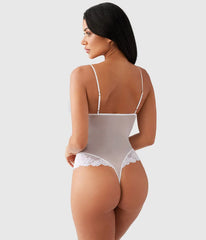 Vivid Attraction Bodysuit: White