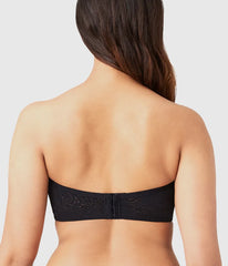 Halo Lace Strapless Underwire Bra: Black