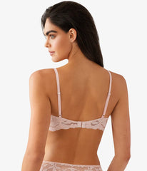 Feeling Famous Wire Free Push Up Bra: Rose Smoke/White