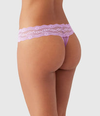 Lace Kiss Thong: Smoky Grape