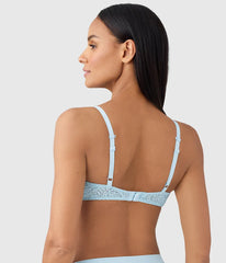 Halo Lace Underwire Bra: Soft Sky