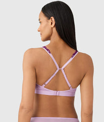 Embrace Lace® Wire Free Bralette: Lavender Sage/Dark Purple