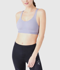 b.active Sport Crop: Lilac Gray
