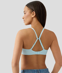 Future Foundation Wire Free T-Shirt Bra: Blue Glow
