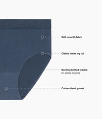 B-Smooth® Seamless Brief: Dark Slate