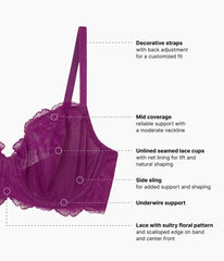Vivid Attraction Underwire Bra: Dark Purple