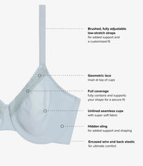 Perfect Primer Full Figure Underwire Bra: Belgian Block