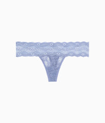 Lace Kiss Thong: Country Blue