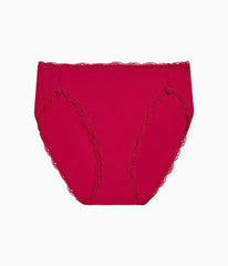 Inspired Eyelet Hi-Leg: Cerise