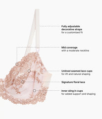 Embrace Lace® Underwire Bra: Angel Wing/Rose Dust