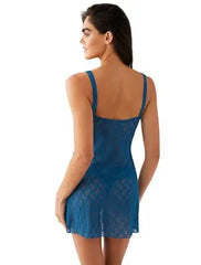 Lace Kiss Chemise: Beacon Blue